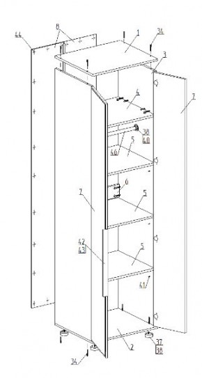 Спальный гарнитур "Лео" (модульный) в Можге - mozhga.ok-mebel.com | фото 11