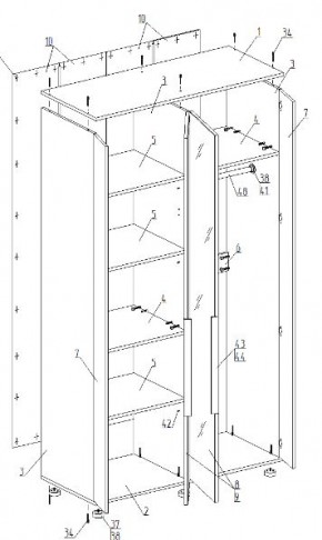Спальный гарнитур "Лео" (модульный) в Можге - mozhga.ok-mebel.com | фото 6