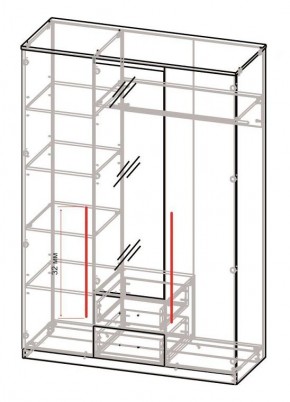 Спальный гарнитур Роксана (модульный) ЯШС в Можге - mozhga.ok-mebel.com | фото 5