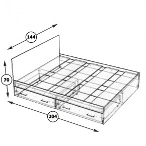 Стандарт Кровать с ящиками 1400, цвет белый, ШхГхВ 143,5х203,5х70 см., сп.м. 1400х2000 мм., без матраса, основание есть в Можге - mozhga.ok-mebel.com | фото 6