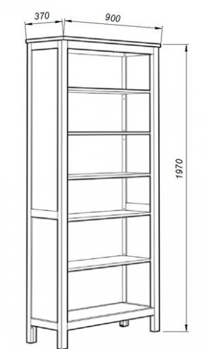 Стеллаж 00 Кантри, массив сосны, цвет белый в Можге - mozhga.ok-mebel.com | фото 3