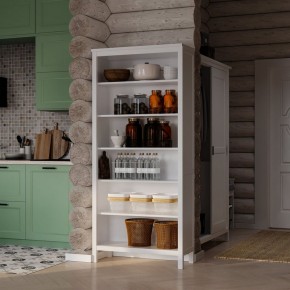 Стеллаж 00 Кантри, массив сосны, цвет белый в Можге - mozhga.ok-mebel.com | фото 4