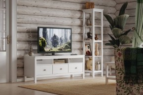 Стеллаж 420 Кантри, массив сосны, цвет белый в Можге - mozhga.ok-mebel.com | фото 4