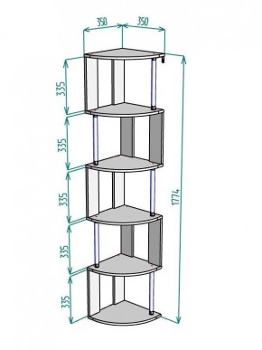 Стеллаж Maria S113-MA (Ясень Анкор светлый) в Можге - mozhga.ok-mebel.com | фото 3