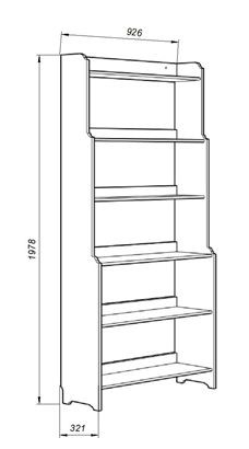 Стеллаж Вествик, массив сосны, цвет белый в Можге - mozhga.ok-mebel.com | фото 4