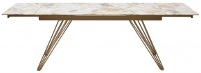 Стол ACERRA NEW 160 GLOSS GRAND JADE SOLID CERAMIC/ каркас цвета шампань, ®DISAUR в Можге - mozhga.ok-mebel.com | фото 11