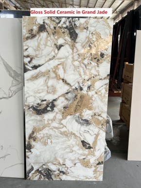 Стол ACERRA NEW 160 GLOSS GRAND JADE SOLID CERAMIC/ каркас цвета шампань, ®DISAUR в Можге - mozhga.ok-mebel.com | фото 6