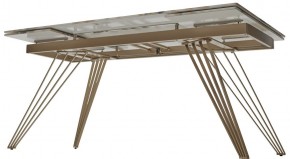 Стол ACERRA NEW 160 GLOSS GRAND JADE SOLID CERAMIC/ каркас цвета шампань, ®DISAUR в Можге - mozhga.ok-mebel.com | фото 9