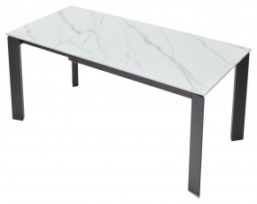 Стол CORNER 120 MATT WHITE MARBLE SOLID CERAMIC / BLACK, ®DISAUR в Можге - mozhga.ok-mebel.com | фото 4