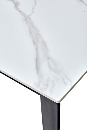 Стол CORNER 120 MATT WHITE MARBLE SOLID CERAMIC / BLACK, ®DISAUR в Можге - mozhga.ok-mebel.com | фото 3
