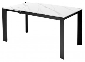 Стол CORNER 120 MATT WHITE MARBLE SOLID CERAMIC / BLACK, ®DISAUR в Можге - mozhga.ok-mebel.com | фото 4