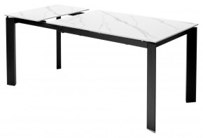 Стол CORNER 120 MATT WHITE MARBLE SOLID CERAMIC / BLACK, ®DISAUR в Можге - mozhga.ok-mebel.com | фото 5