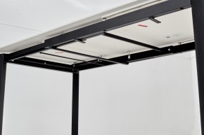 Стол CORNER 120 MATT WHITE MARBLE SOLID CERAMIC / BLACK, ®DISAUR в Можге - mozhga.ok-mebel.com | фото 9