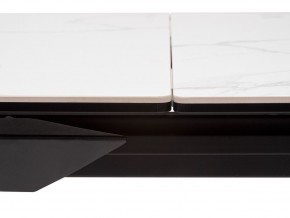Стол CREMONA 140 HIGH GLOSS STATUARIO Белый мрамор глянцевый, керамика/ черный каркас, ®DISAUR в Можге - mozhga.ok-mebel.com | фото 5