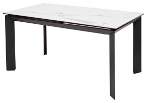 Стол CREMONA 140 HIGH GLOSS STATUARIO Белый мрамор глянцевый, керамика/ черный каркас, ®DISAUR в Можге - mozhga.ok-mebel.com | фото 7