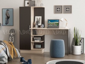 Стол компьютерный №1 (УПКФ) дуб беленый/венге в Можге - mozhga.ok-mebel.com | фото