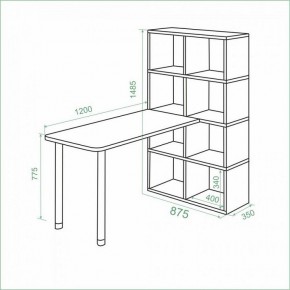 Стол компьютерный Bartolo в Можге - mozhga.ok-mebel.com | фото 3