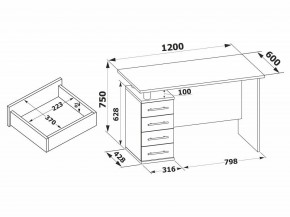 Стол компьютерный КСТ-106.1 в Можге - mozhga.ok-mebel.com | фото 4
