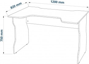 Стол компьютерный ВАРДИГ K1 120x82, антрацит/красный в Можге - mozhga.ok-mebel.com | фото 3