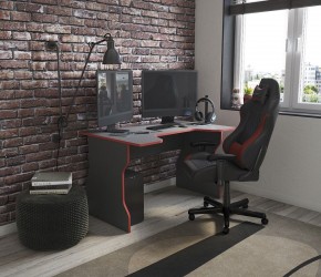 Стол компьютерный ВАРДИГ K1 120x82, антрацит/красный в Можге - mozhga.ok-mebel.com | фото 4