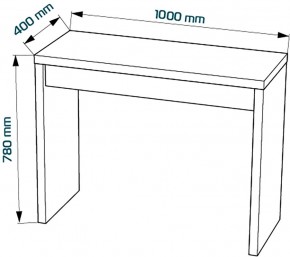 Стол косметический Энкель 100 белый в Можге - mozhga.ok-mebel.com | фото 2