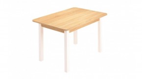 Стол ЛДСП (опоры белые) дуб сонома в Можге - mozhga.ok-mebel.com | фото