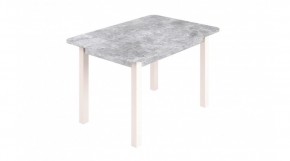 Стол ЛДСП (опоры белые) цемент светлый в Можге - mozhga.ok-mebel.com | фото
