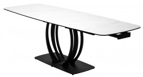Стол MATERA 160 MARBLES KL-99 Белый мрамор матовый, итальянская керамика/ черный каркас, ®DISAUR в Можге - mozhga.ok-mebel.com | фото 8