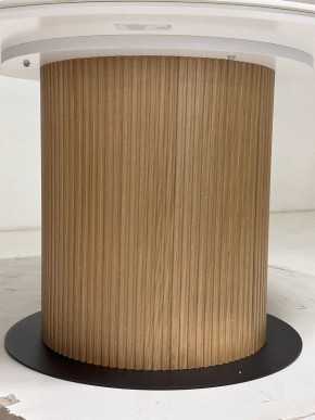 Стол MESA D120 цвет БЕЛЫЙ МРАМОР M326 / Каркас OAK, ®DISAUR в Можге - mozhga.ok-mebel.com | фото 4