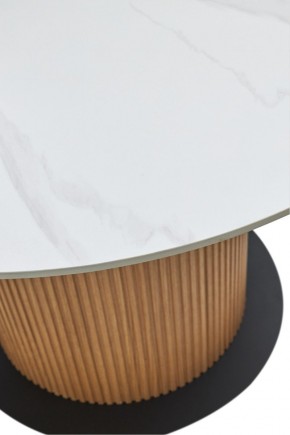 Стол MESA D120 цвет БЕЛЫЙ МРАМОР M326 / Каркас OAK, ®DISAUR в Можге - mozhga.ok-mebel.com | фото 5