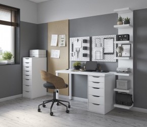 Стол письменный Ингар белый,120x75, с одной тумбой в Можге - mozhga.ok-mebel.com | фото 2