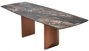 Стол ПУАНТО 200 TITANIUM LAWA NERO, керамика / МЕДЬ каркас М-City в Можге - mozhga.ok-mebel.com | фото 13