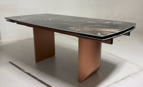 Стол ПУАНТО 200 TITANIUM LAWA NERO, керамика / МЕДЬ каркас М-City в Можге - mozhga.ok-mebel.com | фото 3