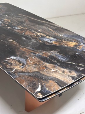 Стол ПУАНТО 200 TITANIUM LAWA NERO, керамика / МЕДЬ каркас М-City в Можге - mozhga.ok-mebel.com | фото 6