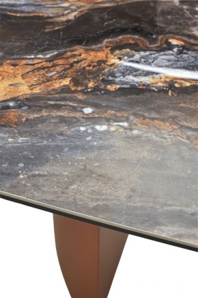Стол ПУАНТО 200 TITANIUM LAWA NERO, керамика / МЕДЬ каркас М-City в Можге - mozhga.ok-mebel.com | фото 7
