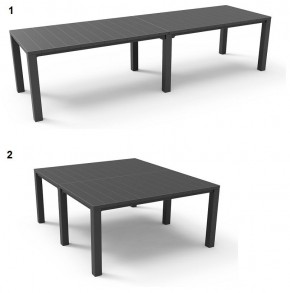 Стол раскладной Джули (Julie Double table 2 configurations) Графит в Можге - mozhga.ok-mebel.com | фото 1