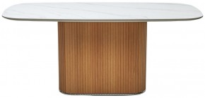 Стол TAMPA 180 цвет БЕЛЫЙ МРАМОР M326, керамика / Каркас OAK, ®DISAUR в Можге - mozhga.ok-mebel.com | фото 9