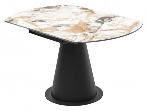 Стол TERAMO 135 GLOSS GRAND JADE SOLID CERAMIC, керамика, поворотн.механизм / Черный каркас, ®DISAUR в Можге - mozhga.ok-mebel.com | фото 11