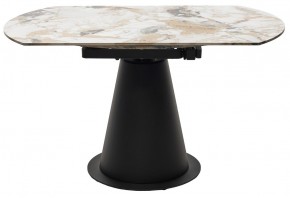 Стол TERAMO 135 GLOSS GRAND JADE SOLID CERAMIC, керамика, поворотн.механизм / Черный каркас, ®DISAUR в Можге - mozhga.ok-mebel.com | фото 16