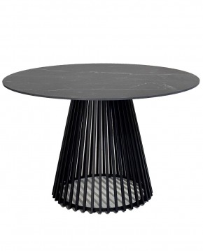 Стол TERNI 120 MATT BLACK MARBLE SOLID CERAMIC Черный мрамор матовый, керамика /Черн.каркас, ®DISAUR в Можге - mozhga.ok-mebel.com | фото 3