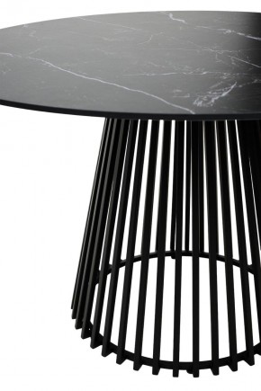 Стол TERNI 120 MATT BLACK MARBLE SOLID CERAMIC Черный мрамор матовый, керамика /Черн.каркас, ®DISAUR в Можге - mozhga.ok-mebel.com | фото 5