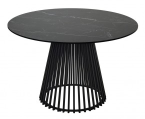 Стол TERNI 120 MATT BLACK MARBLE SOLID CERAMIC Черный мрамор матовый, керамика /Черн.каркас, ®DISAUR в Можге - mozhga.ok-mebel.com | фото 8