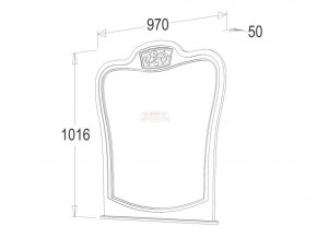 Стол туалетный + Зеркало навесное Ольга-12 (МДФ) в Можге - mozhga.ok-mebel.com | фото 6