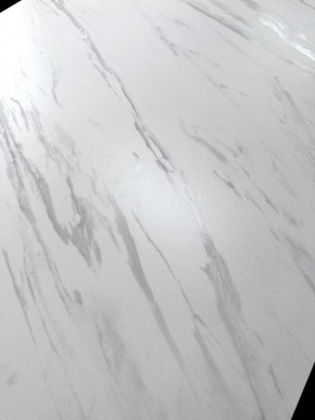 Стол VASTO 180 MARBLES KL-99 Белый мрамор матовый, итальянская керамика/ черный каркас, ®DISAUR в Можге - mozhga.ok-mebel.com | фото 3
