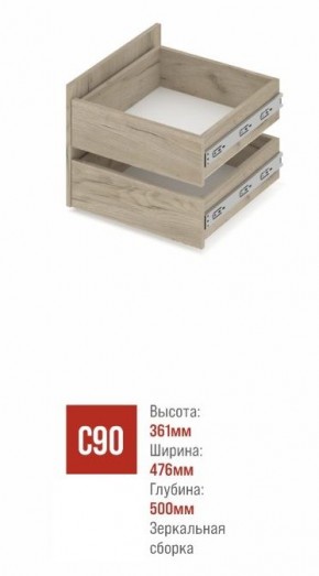 СТОУН С32 Шкаф 3-х створчатый с ящиками (венге/дуб млечный) в Можге - mozhga.ok-mebel.com | фото 3