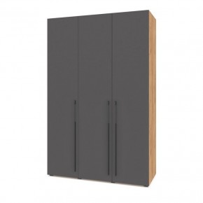 СТОУН С32 Шкаф 3-х створчатый (золотой дуб/графит) в Можге - mozhga.ok-mebel.com | фото