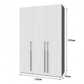 СТОУН С32 Шкаф 3-х створчатый (золотой дуб/графит) в Можге - mozhga.ok-mebel.com | фото 2