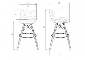 Стул барный DOBRIN BUTTERFLY BAR, ножки светлый бук, цвет кремовый в Можге - mozhga.ok-mebel.com | фото 5