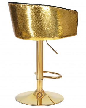 Стул барный DOBRIN DARCY GOLD SHINY, черный велюр с золотыми пайетками в Можге - mozhga.ok-mebel.com | фото 4
