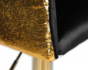 Стул барный DOBRIN DARCY GOLD SHINY, черный велюр с золотыми пайетками в Можге - mozhga.ok-mebel.com | фото 7